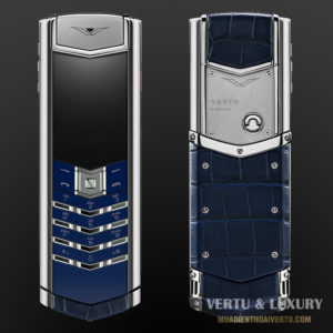 Vertu Signature S Navy Alligator