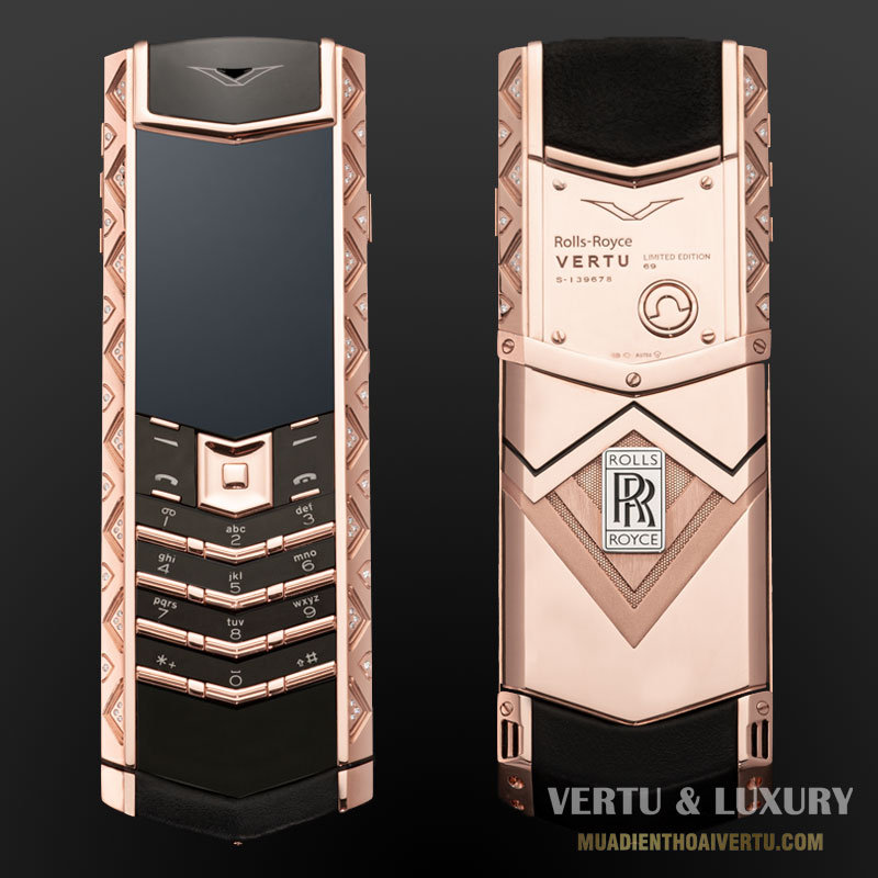 Vertu Signature S Rolls Royce Rose Gold Diamonds Bespoke